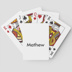 simple initial letter monogram add your name lett  playing cards
