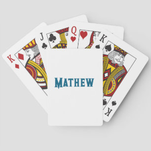 simple initial letter monogram add your name lett playing cards