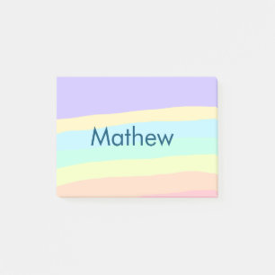 simple initial letter monogram add your name lett post-it notes