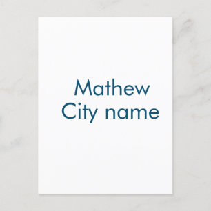 simple initial letter monogram add your name lett postcard