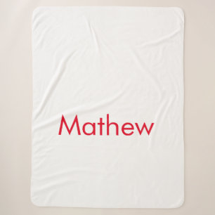 simple initial letter monogram add your name lett sherpa blanket