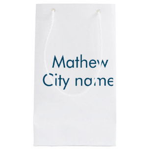 simple initial letter monogram add your name lett small gift bag