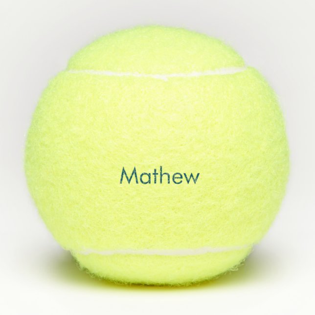 simple initial letter monogram add your name lett  tennis balls (Front)