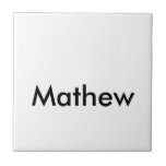 simple initial letter monogram add your name lett tile<br><div class="desc">design</div>