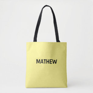 simple initial letter monogram add your name lett tote bag