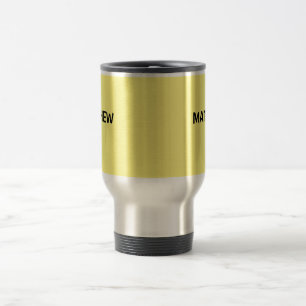 simple initial letter monogram add your name lett travel mug