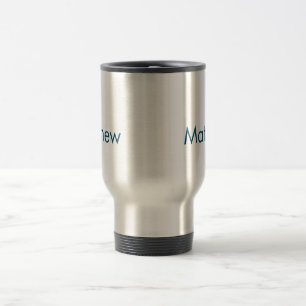 simple initial letter monogram add your name lett  travel mug