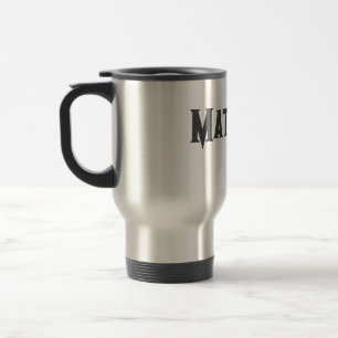 simple initial letter monogram add your name lett  travel mug