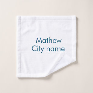 simple initial letter monogram add your name lett  wash cloth