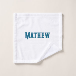 simple initial letter monogram add your name lett wash cloth