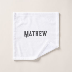simple initial letter monogram add your name lett wash cloth