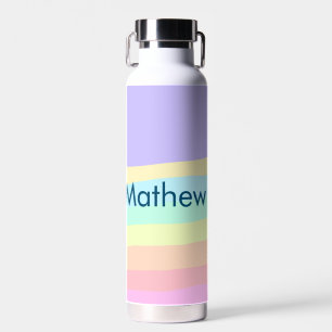 simple initial letter monogram add your name lett  water bottle