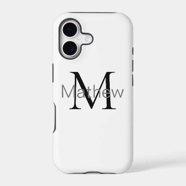 simple initial letter monogram add your name lette (Back)