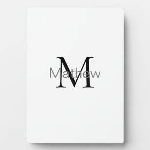 simple initial letter monogram add your name lette plaque