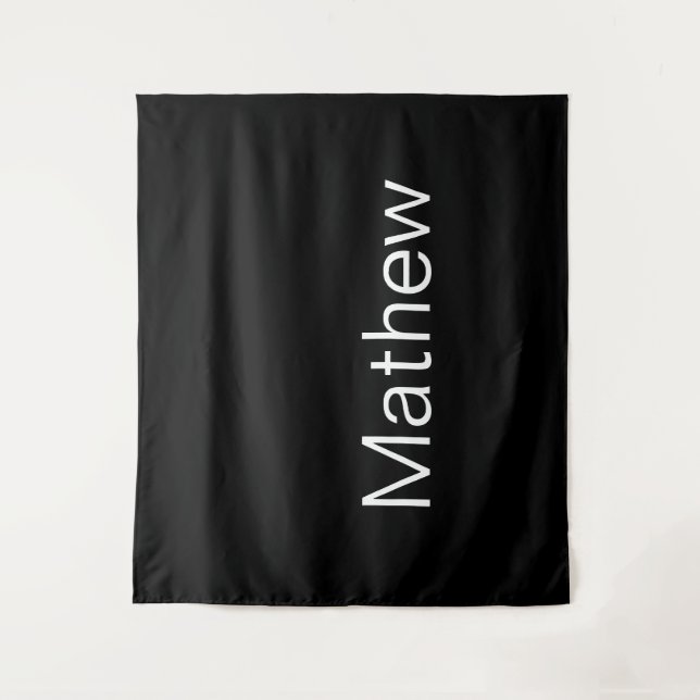 simple initial letter monogram add your name lette tapestry (Front)