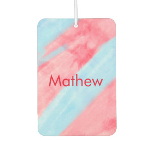 simple initial letter monogram add your name red b air freshener