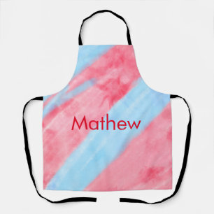 simple initial letter monogram add your name red b apron