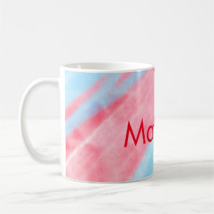 simple initial letter monogram add your name red b coffee mug