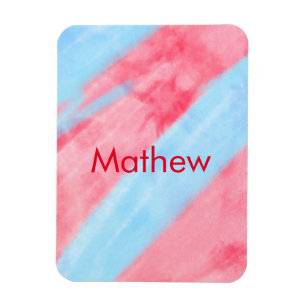 simple initial letter monogram add your name red b magnet