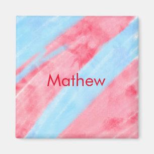 simple initial letter monogram add your name red b magnet