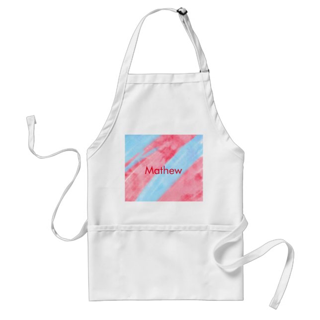 simple initial letter monogram add your name red b standard apron (Front)