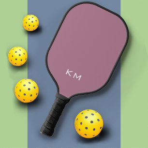 Simple Initials Elegant Modern Font Neutral Rose Pickleball Paddle