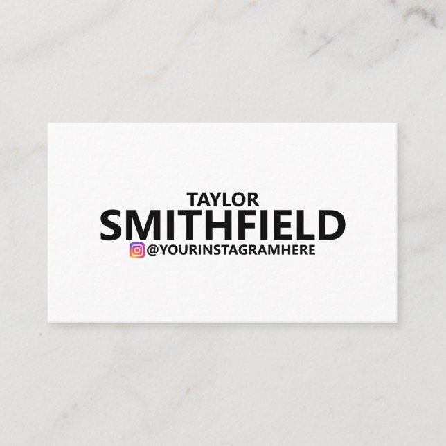 Simple Instagram Business Card (Front)
