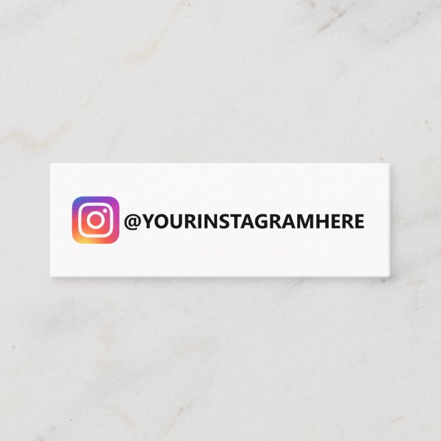 SIMPLE INSTAGRAM MINI BUSINESS CARD (Front)