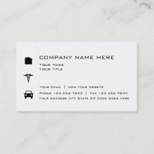Simple Insurance Broker Business Card