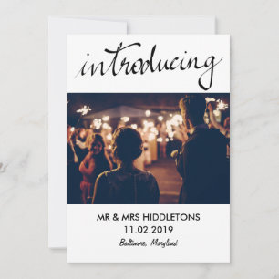 Simple Introducing Typography Wedding Couple Photo