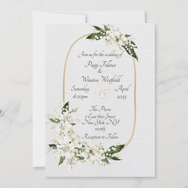 Simple invitation de mariage élégante (Devant)