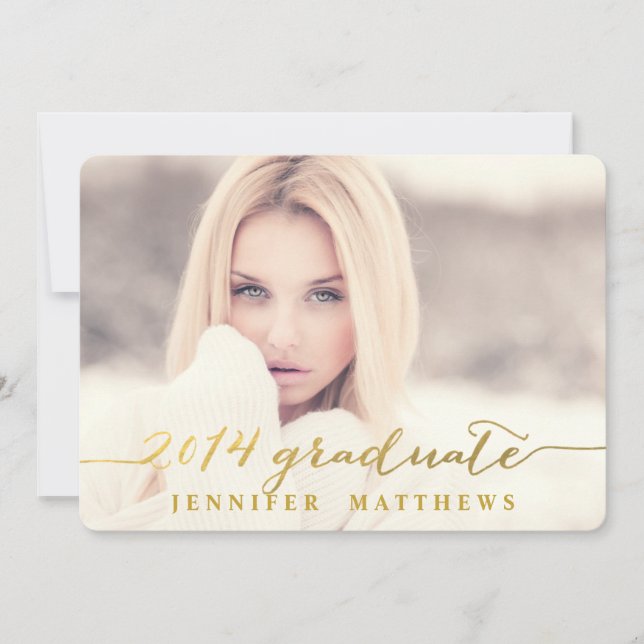 Simple| Invitation du groupe de diplômés (Devant)