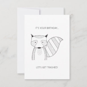 Simple "It's Your Birthday" Raccoon Card