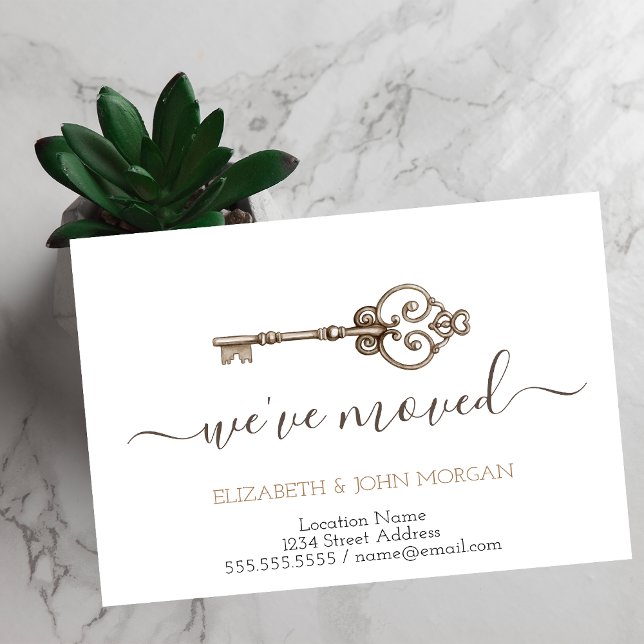 Simple I've Moved Key New Address Announcement Postcard (Creator Uploaded)