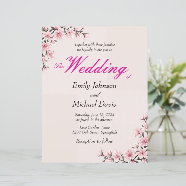 simple japanese cherry blossom wedding (Standing Front)