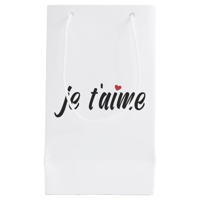 Simple Je T'aime Je t'aime Valentine | Sac Cadeau (Devant)