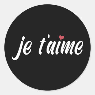 Simple Je T'aime Je t'aime Valentine Sticker