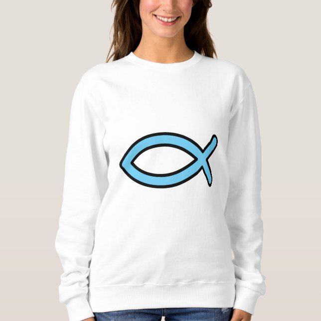 Simple Jesus Fish Sweatshirt (Front)