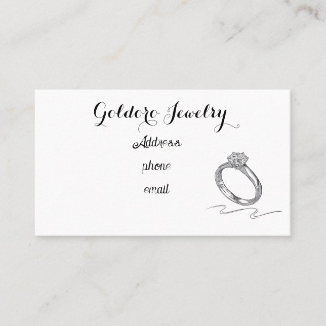 Simple jewelry Business Card (Front)