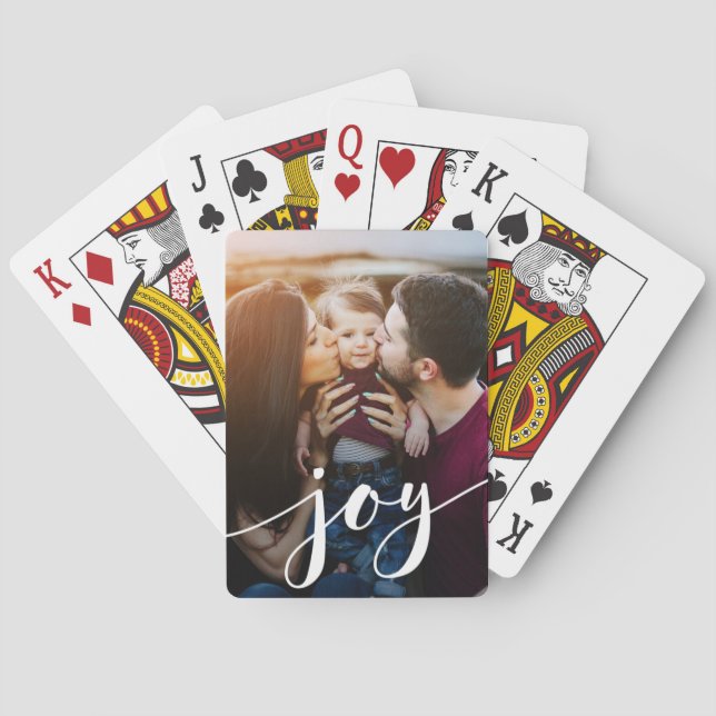 Simple Joy Custom Photo Playing Cards (Back)