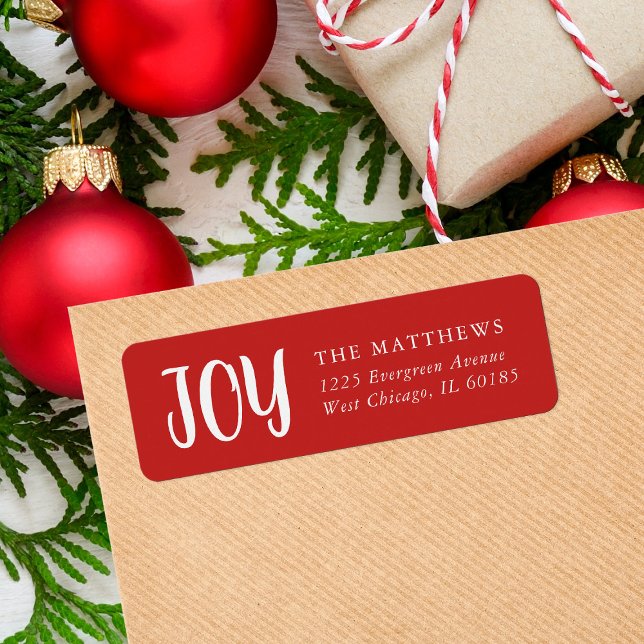 Simple Joy Holiday Return Address Labels (Creator Uploaded)