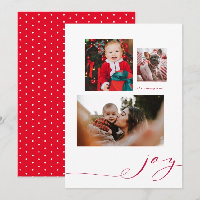 Simple Joy Multi-Photo Holiday Card (Front/Back)