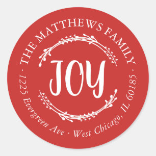 Simple Joy Round Return Address Label