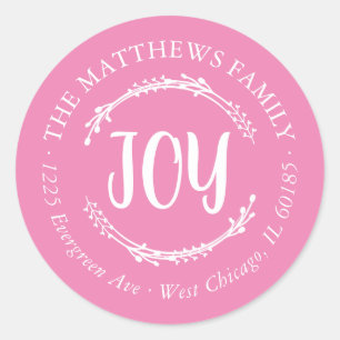 Simple Joy Round Return Address Label