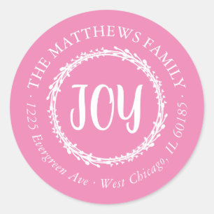 Simple Joy Round Return Address Label