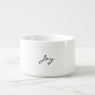 Simple "Joy" Script typography Chili Bowl