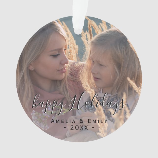 Simple Joyeux Joyeux Script Plein Photo Noël (devant)