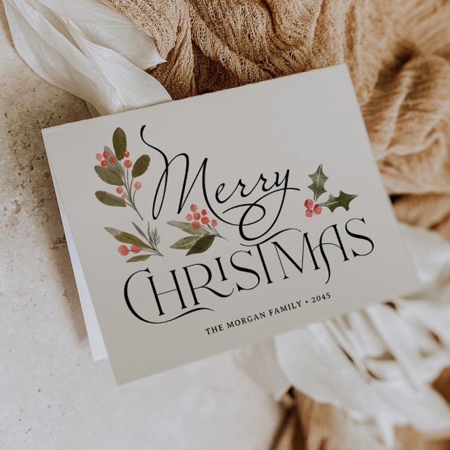 Simple Joyeux Noël Carte pliée (Simple Folded Christmas Card)