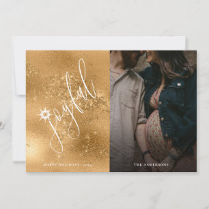Simple Joyful Handwritten Script Photo Holiday Car