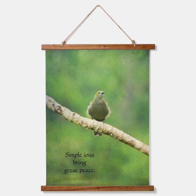 Simple Joys Wood Topped Wall Tapestry (Front)